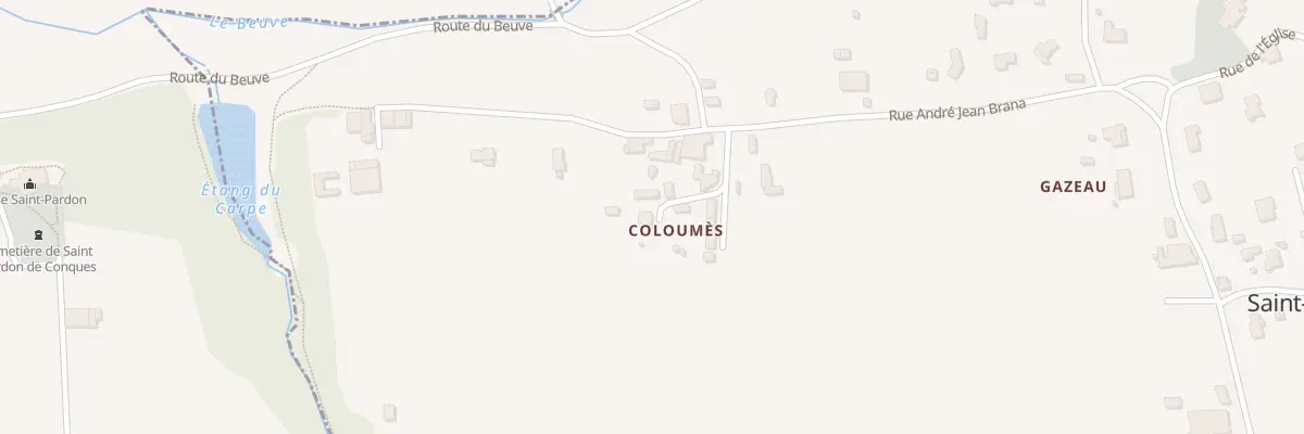 Plan du 9 Coloumes à Saint-Loubert