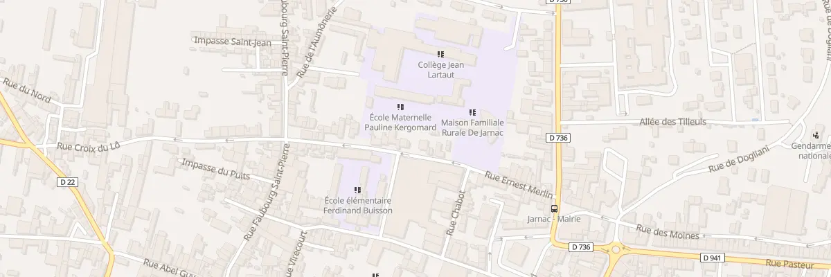 Plan du 18 Rue Ernest Merlin à Jarnac