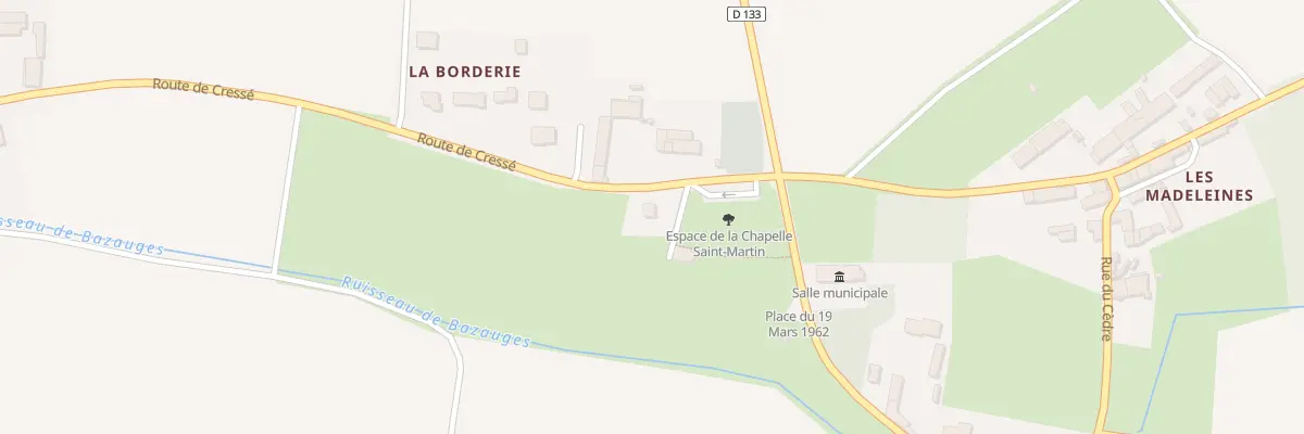 Plan du 3 Rte de Cressé à Bazauges