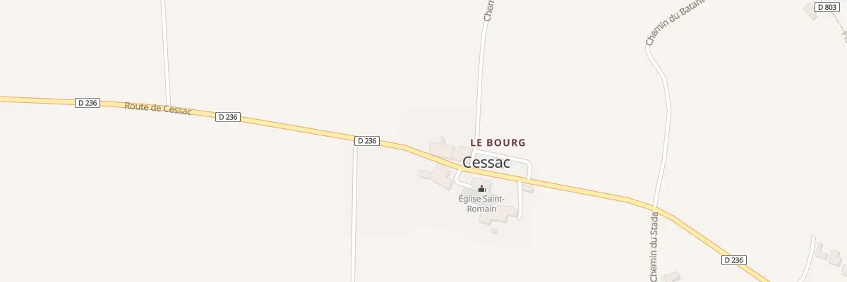 Plan du 20 Rte de Cessac à Cessac