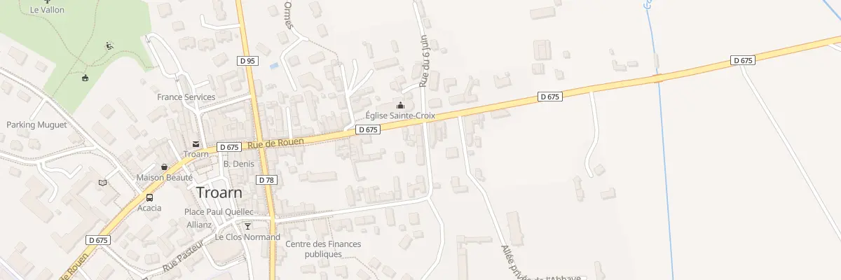 Plan du 2 Rue du Point du Jour à Troarn
