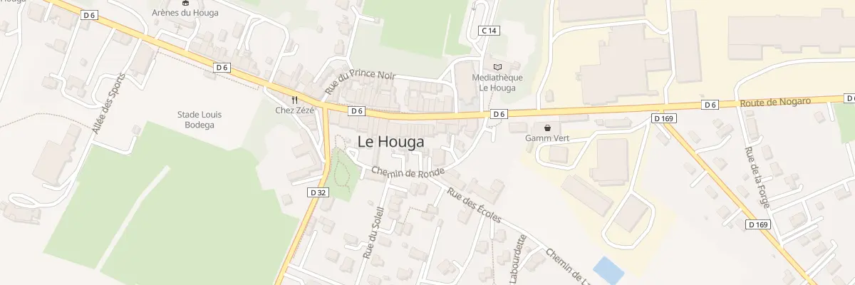 Plan du 14 Pl Laurentie au Houga
