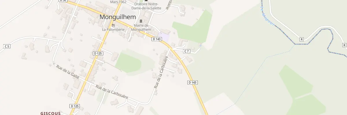 Plan du 185 Rte de l’Armagnac à Monguilhem