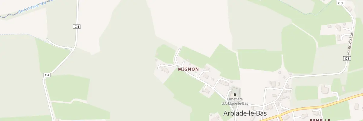 Plan du 218 Imp du Mignon à Arblade-le-Bas