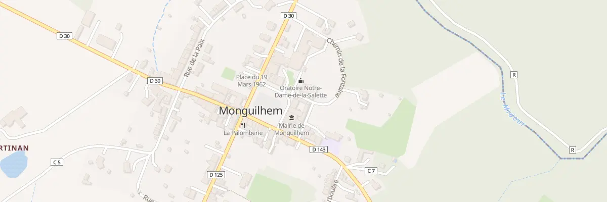 Plan du 5 Rue de l’Eglise à Monguilhem