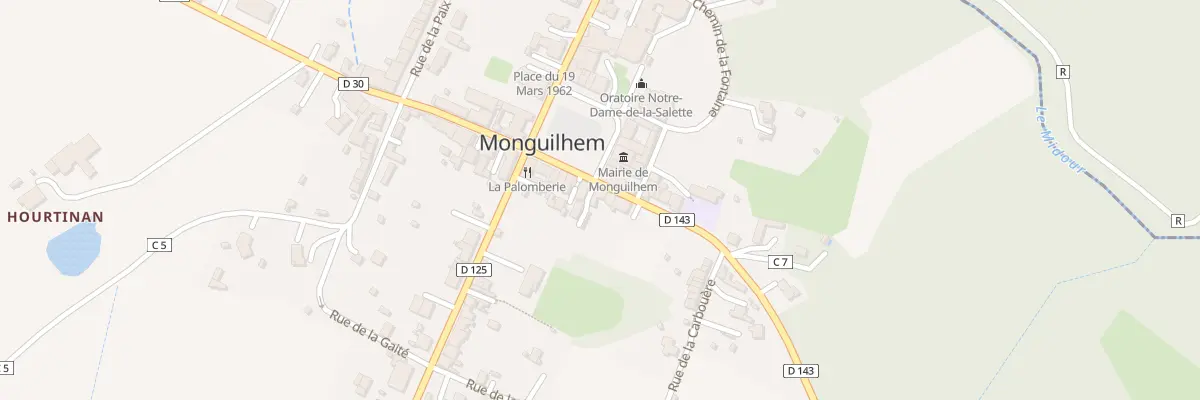 Plan du 2 Rue des Ecoles à Monguilhem