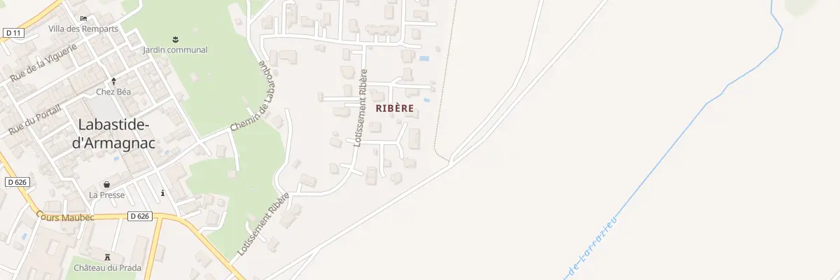 Plan du 26 Lot Ribère à Labastide-d’Armagnac