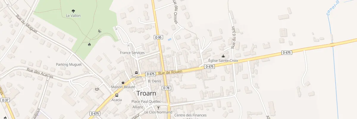 Plan du 4 Cr d’Enfer à Troarn