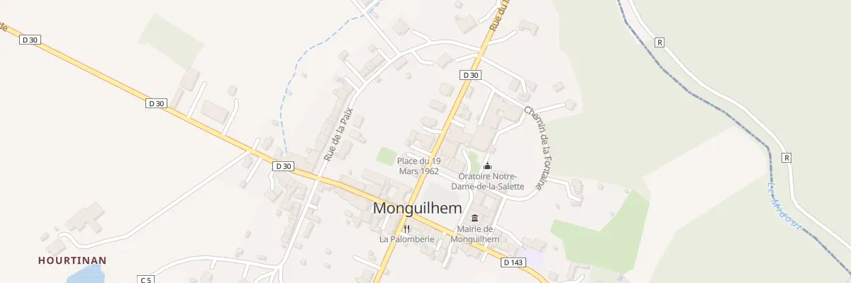 Plan du 1 Rue du Midour à Monguilhem