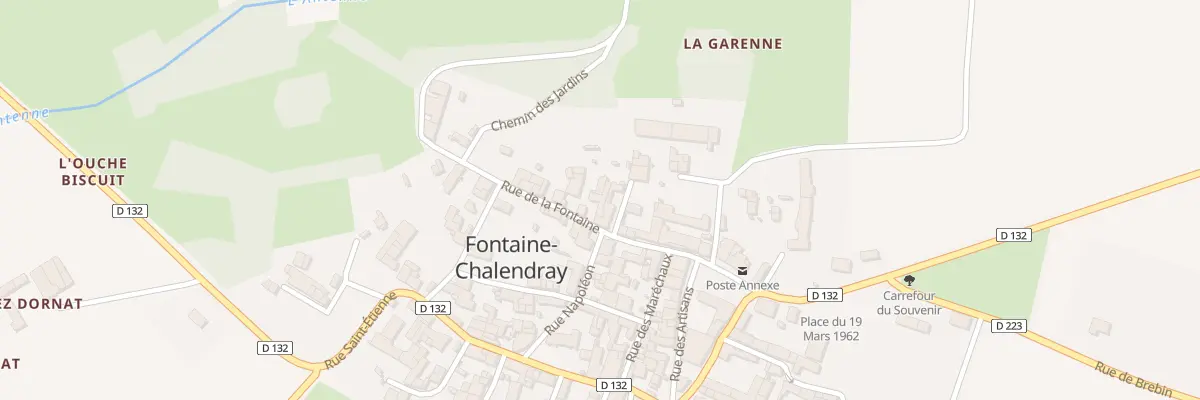 Plan du 2 Rue de la Fontaine à Fontaine-Chalendray