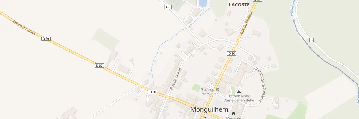 Plan du 25 Rue de la Paix à Monguilhem