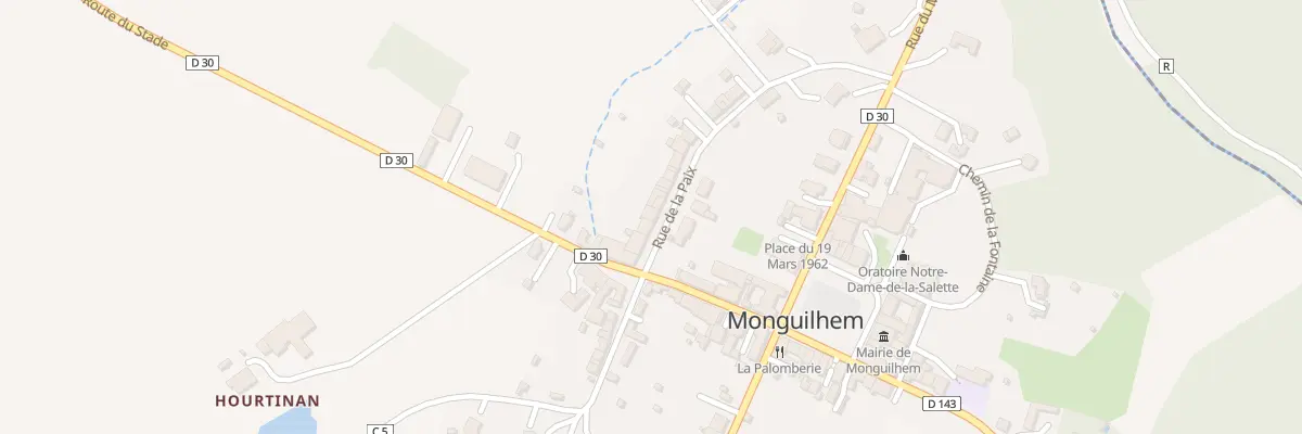 Plan du 9 Rue de la Paix à Monguilhem