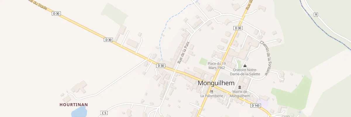 Plan du 7 Rue de la Paix à Monguilhem