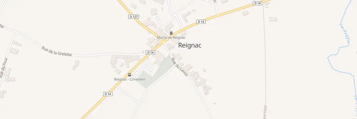 Plan du 5 Rue du Lavoir à Reignac