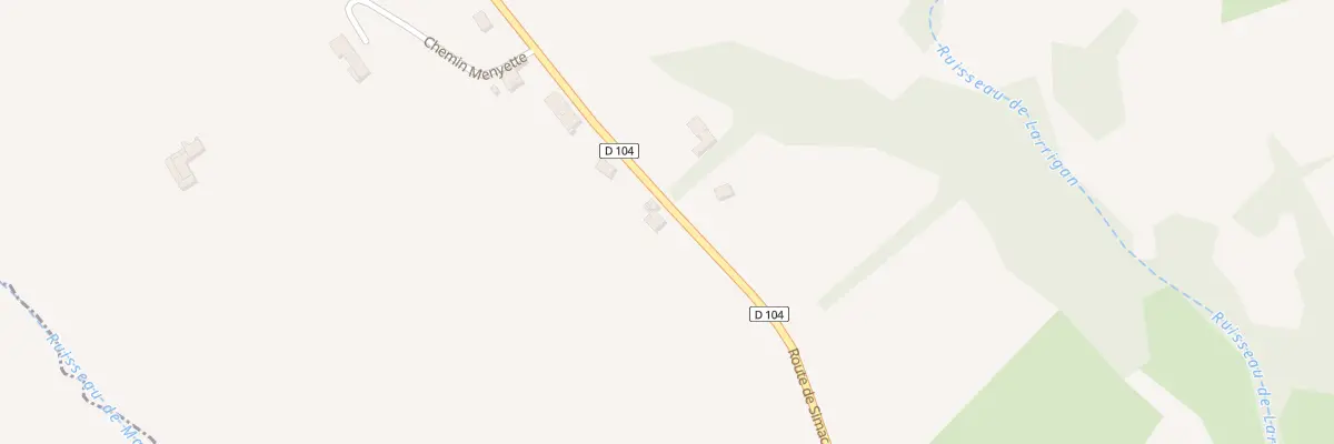 Plan du 38 Rte de Simacourbe à Lalongue