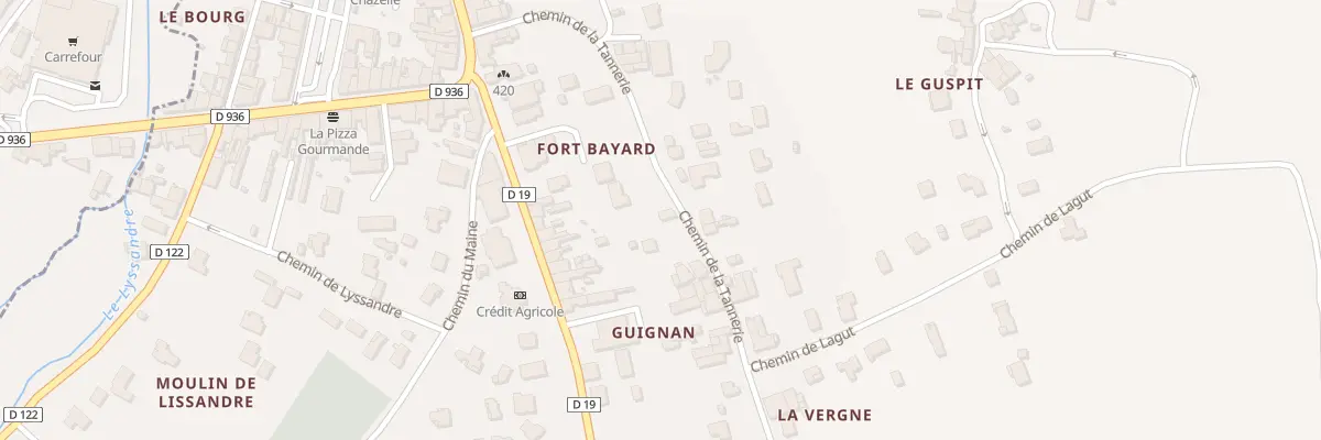 Plan du 20 Fort Bayard à Branne