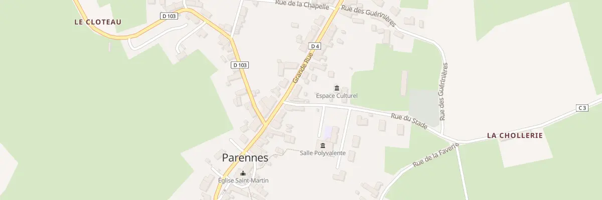 Plan du 1 Rue du Stade à Parennes
