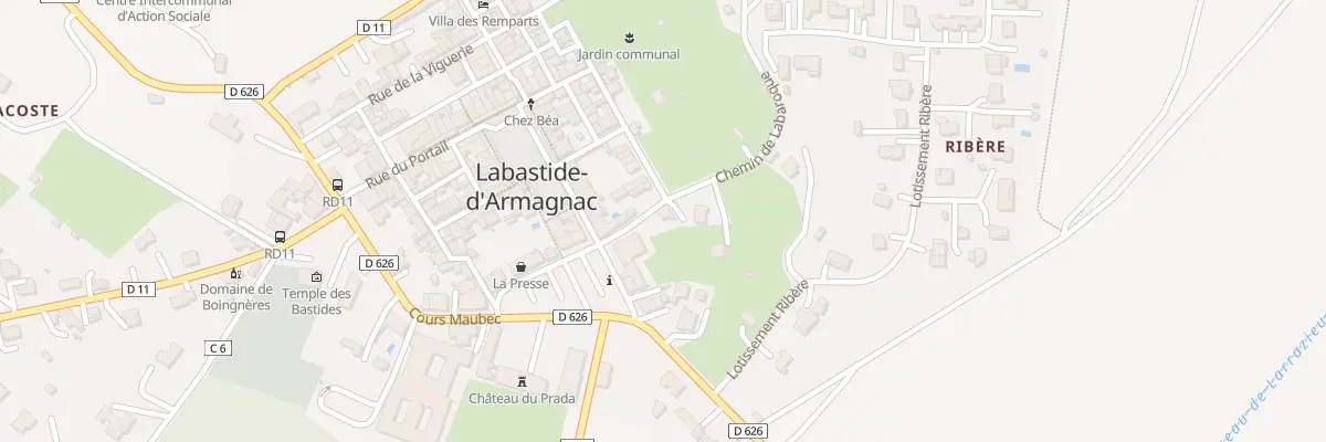 Plan du 5191 Rue des Fossés à Labastide-d’Armagnac