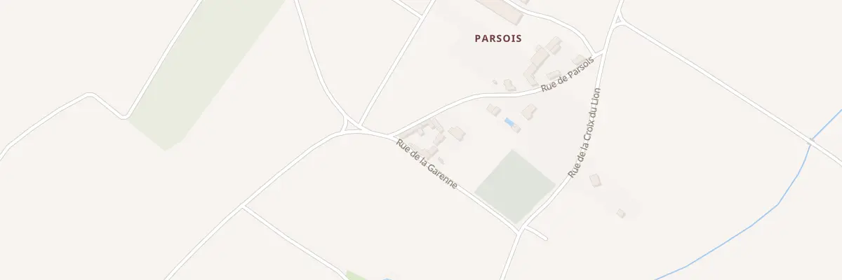 Plan du 2 Rue de Parsois à Louzy