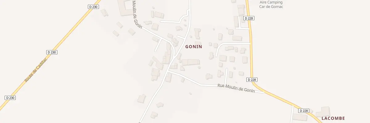Plan du 11 Moulins de Gonin à Gornac