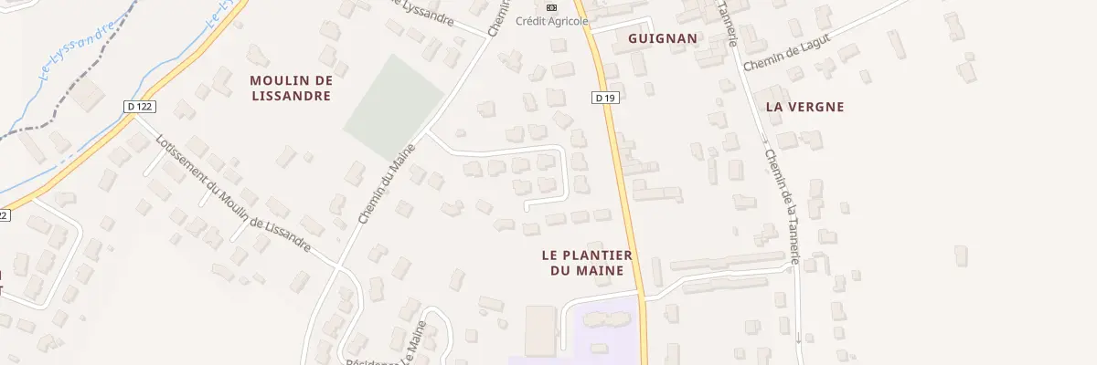 Plan du 20 Lot Bellevue à Branne