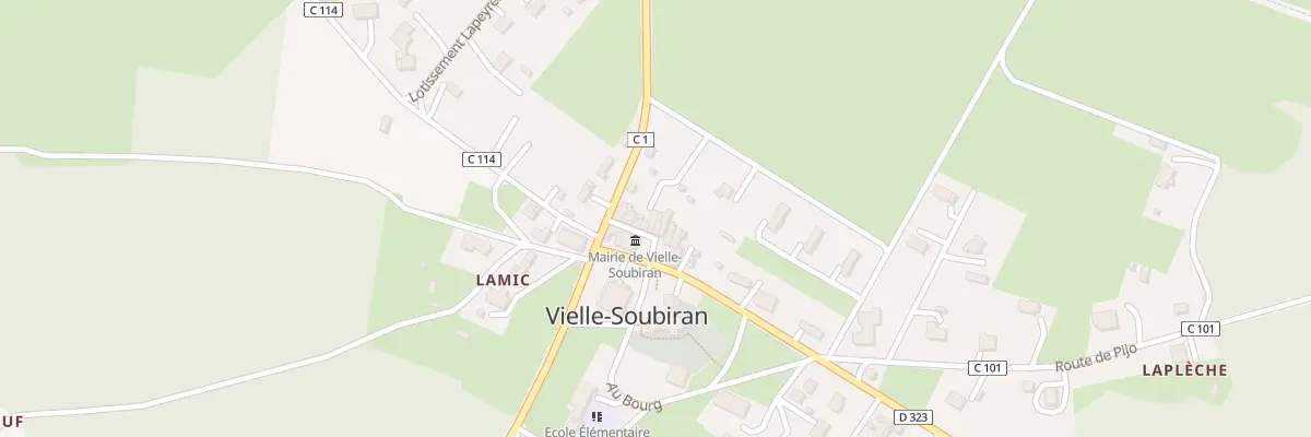 Plan du 7 Au Bourg à Vielle-Soubiran
