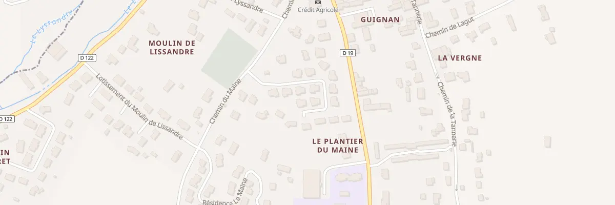 Plan du 21 Lot Bellevue à Branne