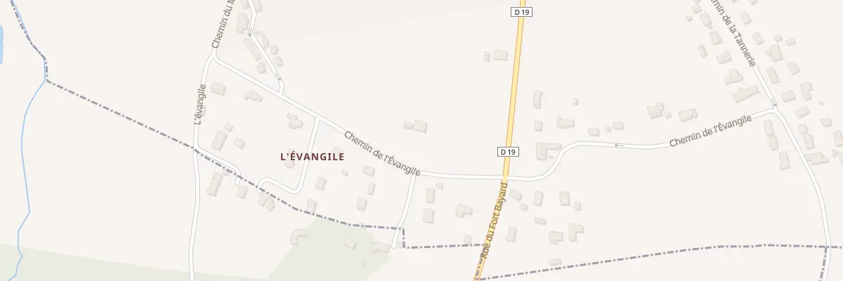 Plan du 45 Che de l’Evangile à Branne