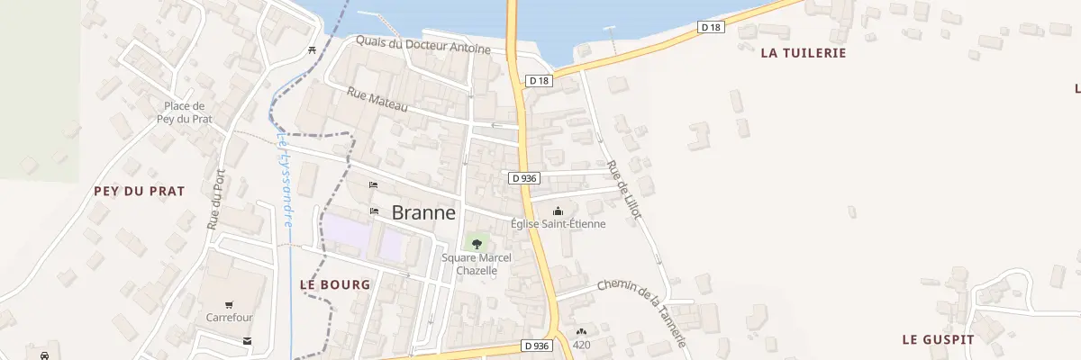 Plan du 4 Pl de l’Eglise à Branne