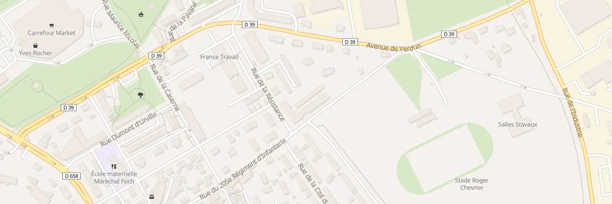 Plan du 9001 Rue du 205eme Rgt d’Infanterie à Falaise