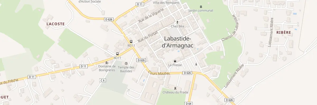 Plan du 5012 Rue Saint-Jean à Labastide-d’Armagnac