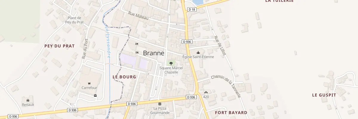 Plan du 4 Rue de l’Eglise à Branne