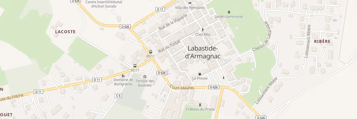 Plan du 5023 Rue Saint-Jean à Labastide-d’Armagnac