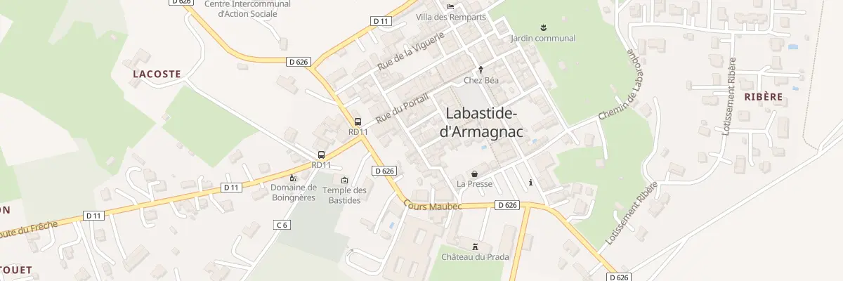 Plan du 5024 Rue Saint-Jean à Labastide-d’Armagnac