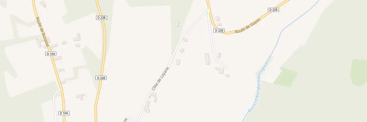 Plan du 10 Cote de Layane à Lalongue