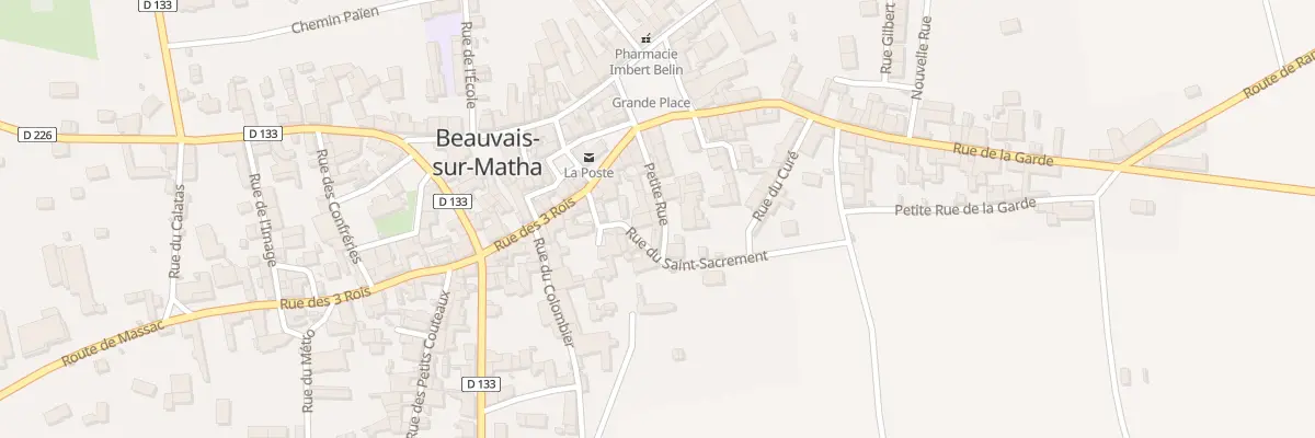 Plan du 8 Petite Rue à Beauvais-sur-Matha