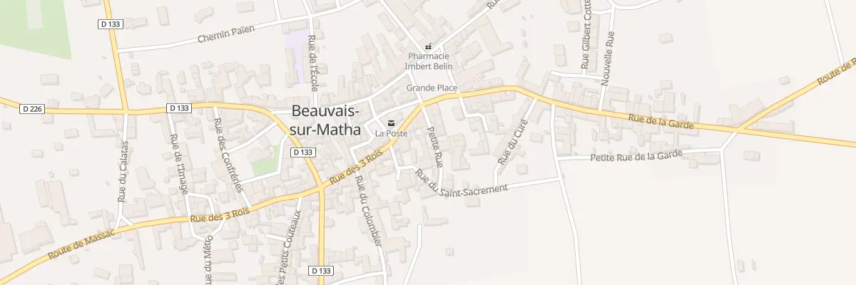 Plan du 15 Pl des Anciennes Halles à Beauvais-sur-Matha