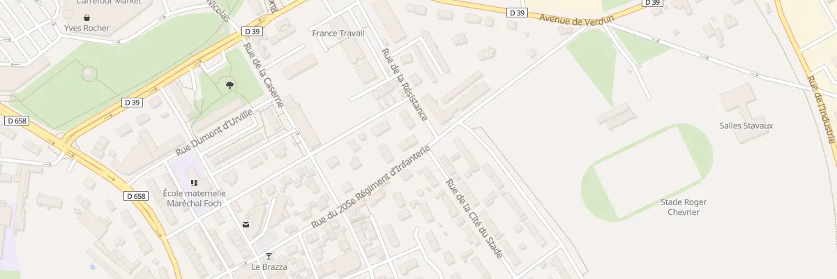 Plan du 27 Rue du 205eme Rgt d’Infanterie à Falaise