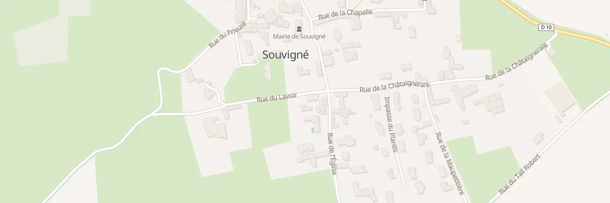 Plan du 1 Rue du Lavoir à Souvigné