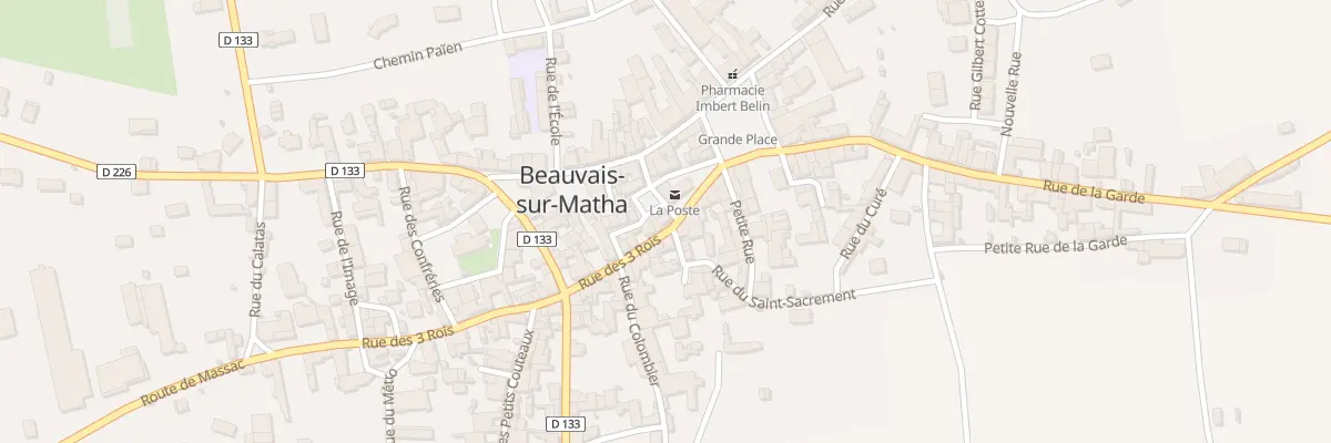 Plan du 2 Rue des Trois Rois à Beauvais-sur-Matha