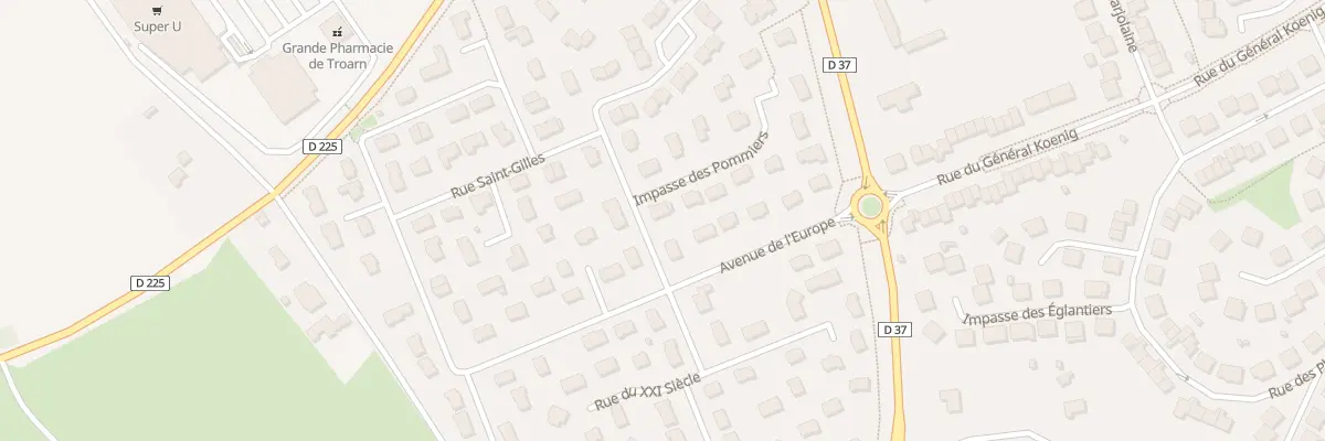 Plan du 2 Imp des Pommiers à Troarn
