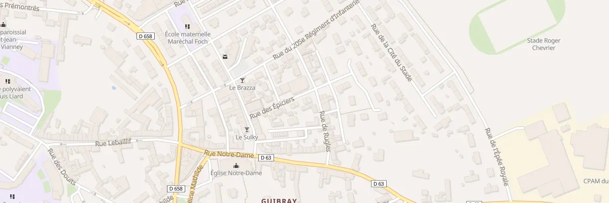 Plan du 16 Rue des Épiciers à Falaise