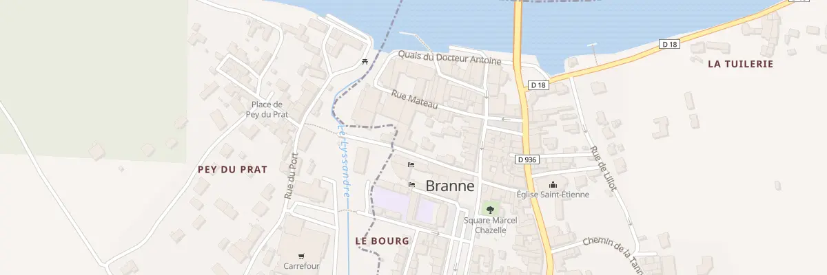 Plan du 11 Rue du Port Leyron à Branne