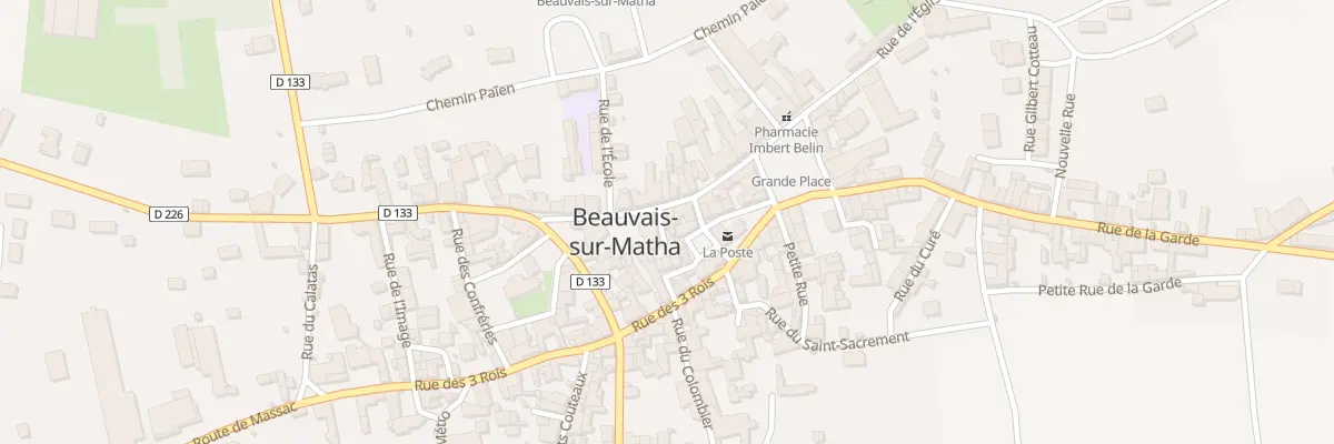 Plan du 1 Pas des Halles à Beauvais-sur-Matha