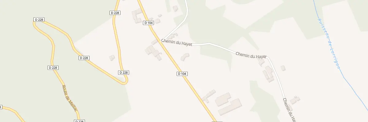 Plan de Rte de Simacourbe à Lalongue