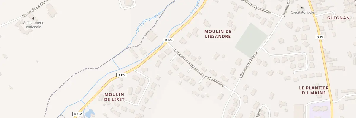 Plan du 15 Lot Le Moulin de Lissandre à Branne