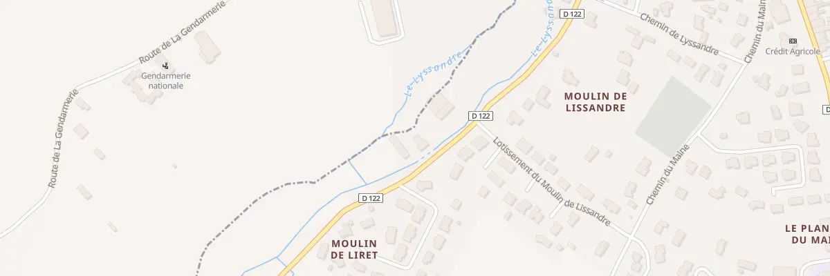 Plan du 203 Moulin de Liret à Branne