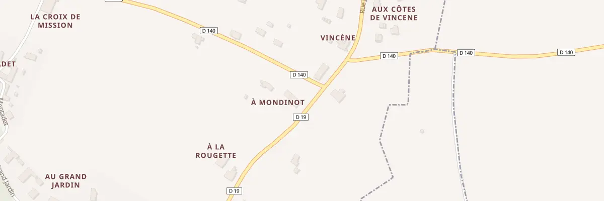 Plan du 1 A Mondinot à Romagne