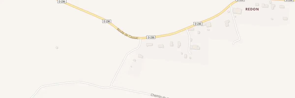 Plan du 2 Che de Goudon à Cessac