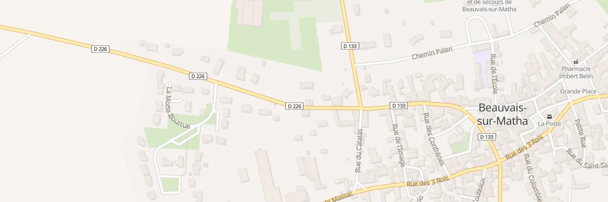 Plan du 8 Rte de Gourvillette à Beauvais-sur-Matha